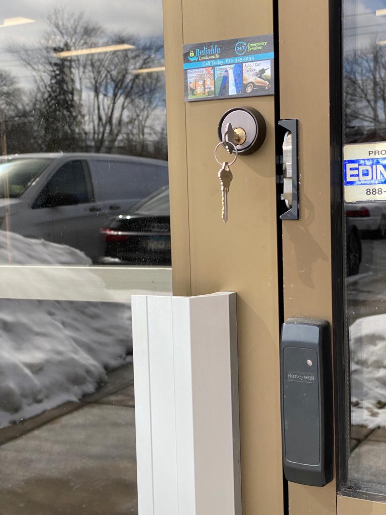 Commercial lock installed Reliable locksmith Arden Hills MN