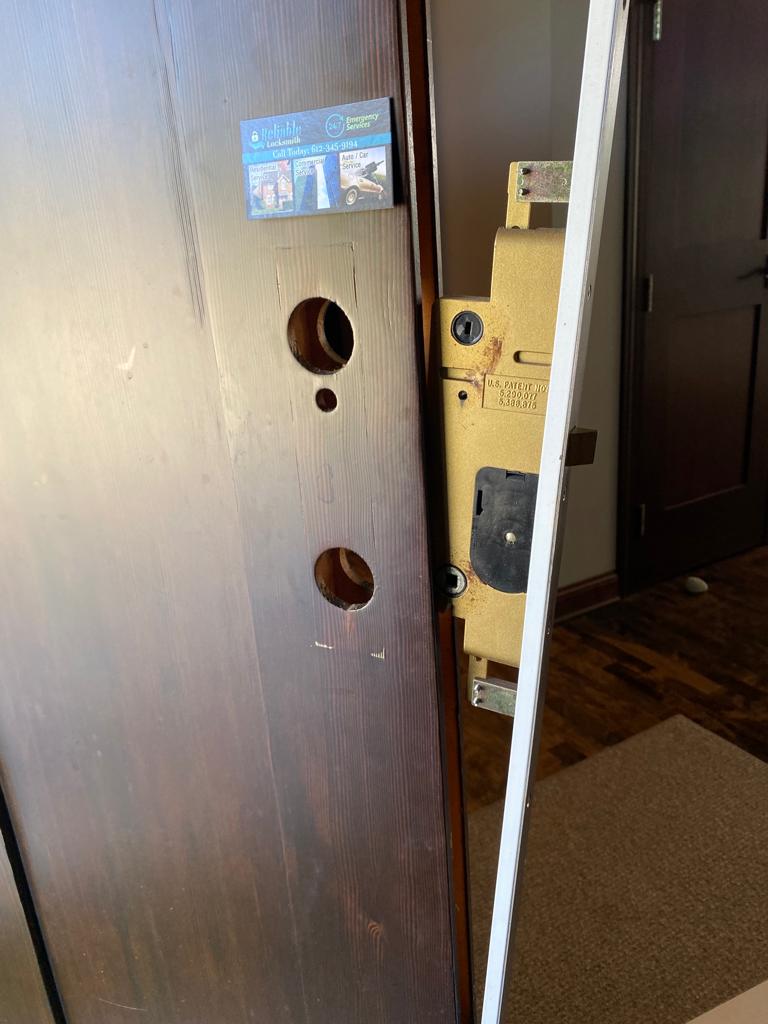 3 point locks changed on residential wood door