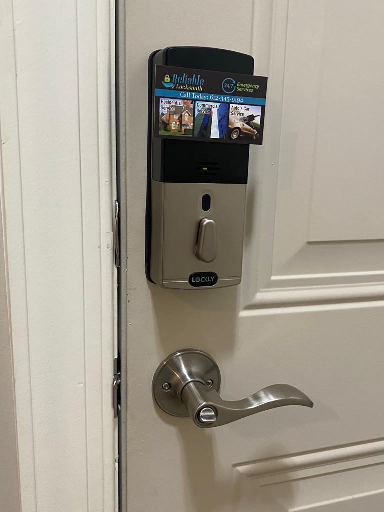 Commercial lock installed Reliable locksmith Champlin MN