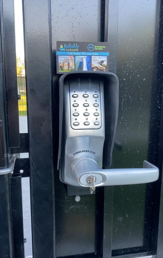 Commercial lock installed Reliable locksmith Maplewood MN