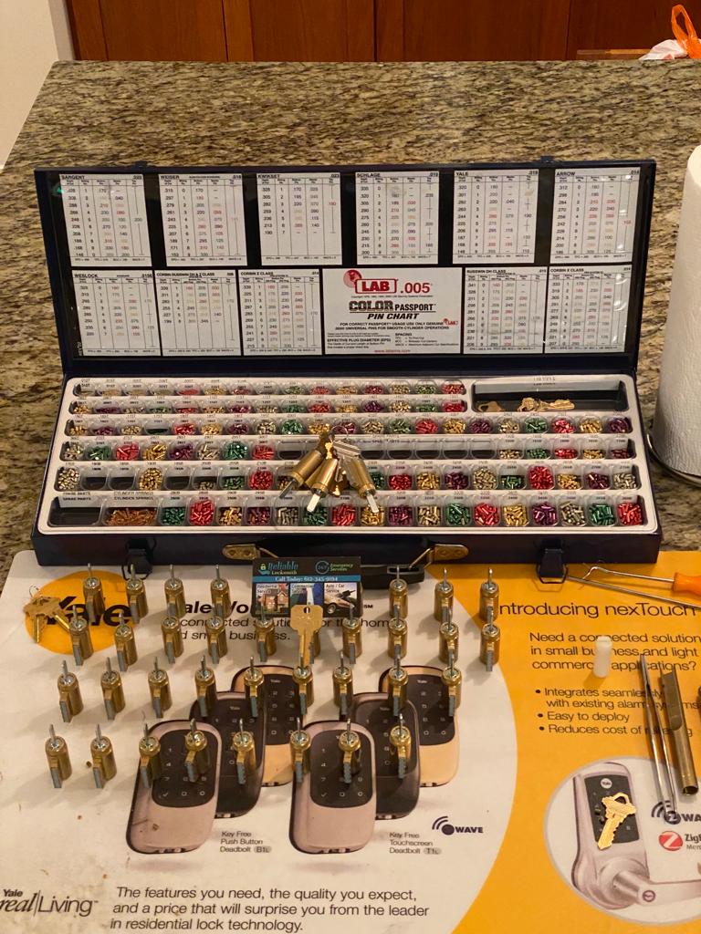 Fresh installation job on a residential door in Edina MN by Reliable locksmith