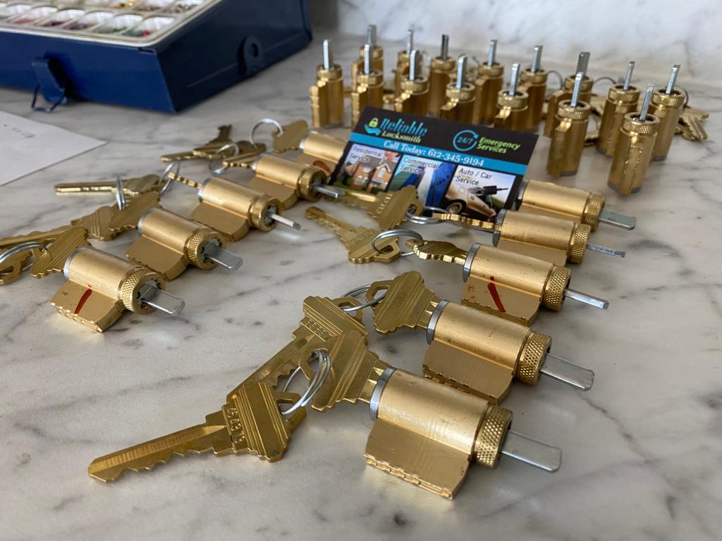 KIK and master rekey installation for a business in St Paul MN