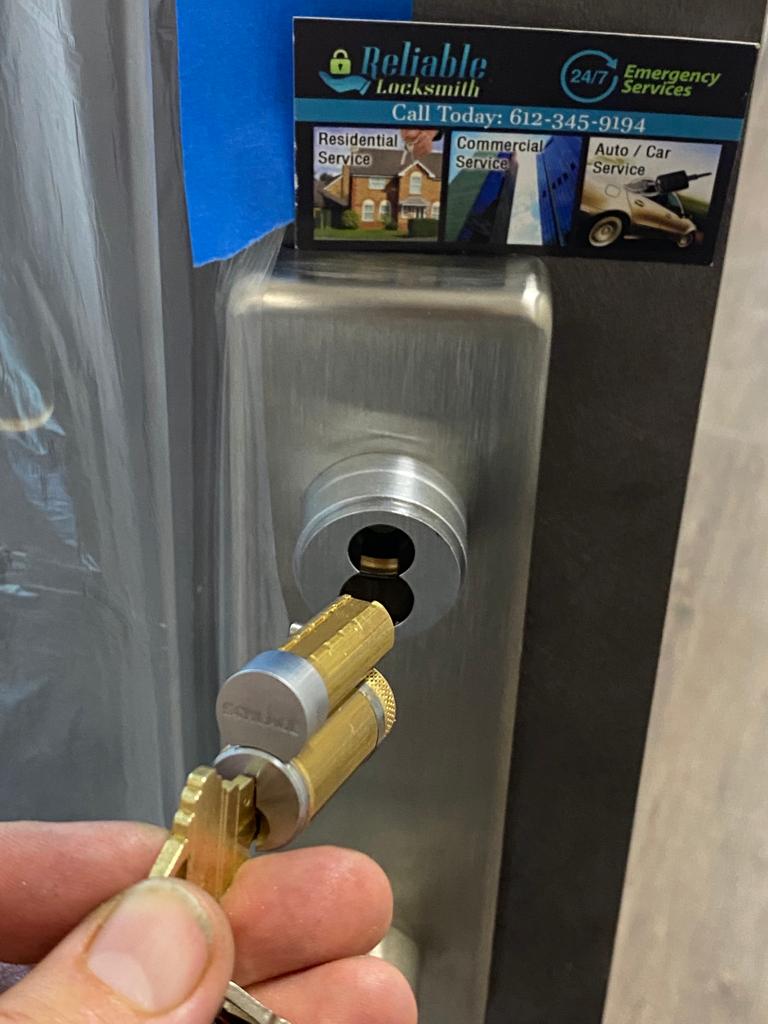 KIK and master rekey installation for a business in St Paul MN